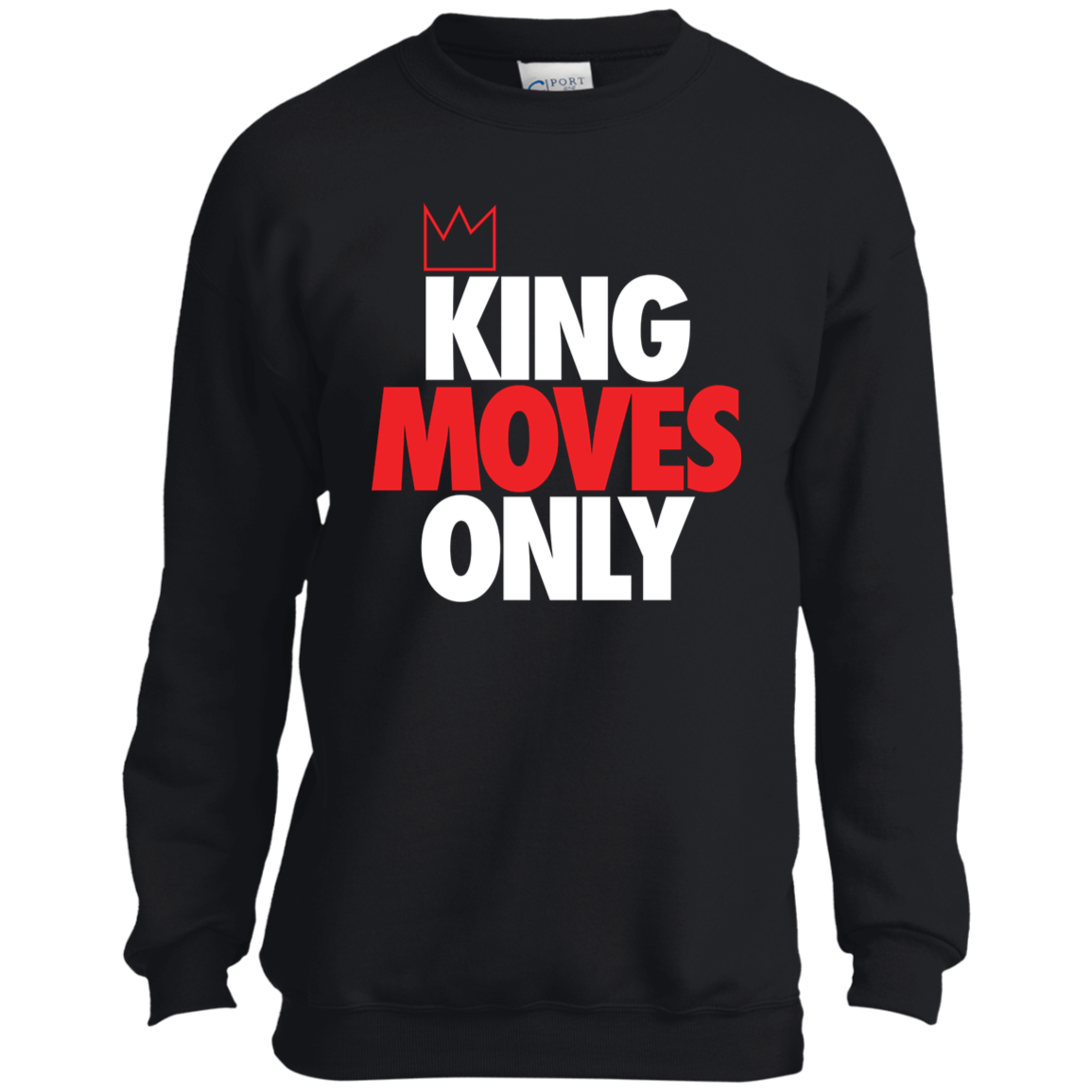 Boys King Moves Only Crewneck Sweatshirt