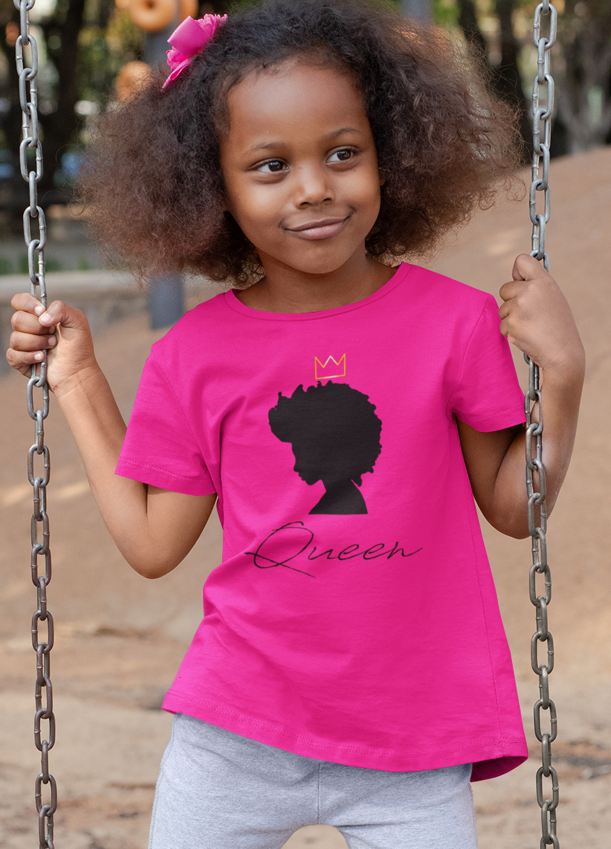 Girls "Afro Queen" T-shirt fit for a Queen