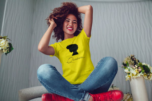 "Afro Queen" Crewneck T-shirt fit for a natural Queen