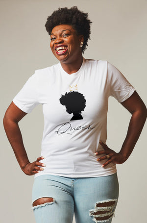 "Afro Queen Shirt " Crewneck T-shirt fit for a natural Queen