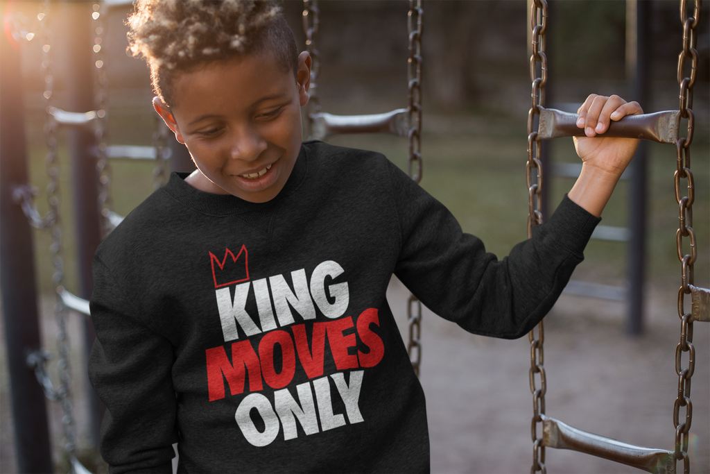 Boy's "King Moves Only" Crewneck