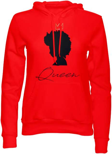 Women's "Afro Queen Hoodie" Red Hoodie fit for a Queen
